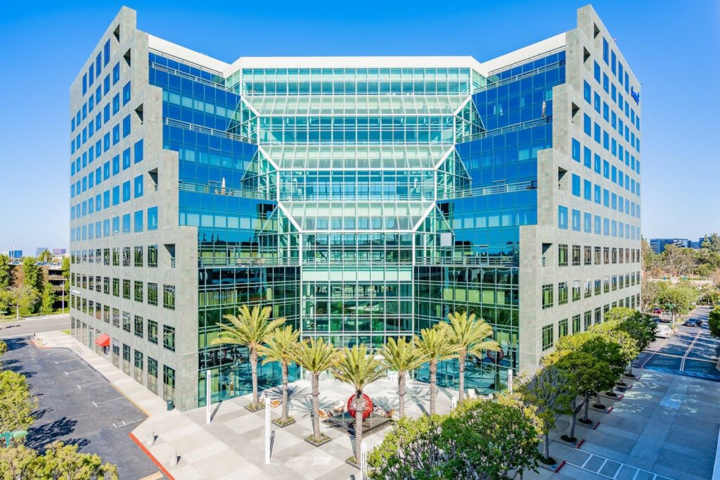 the atrium exterior